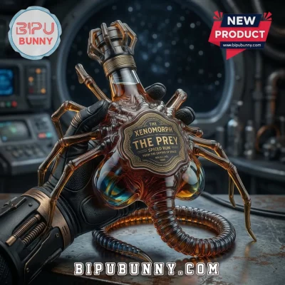 Xenomorph Alien Facehugger Sculpted Collector’s Whiskey Bottle