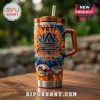 Orange blue tie-dye YETI collegiate handled tumbler! Auburn Tigers 135th Anniversary 1891-2026 Football logo, helmet, stadium!