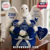 White dove plush with blue ZPB 1920 branding, blue and white roses in a blue gift box with Zeta Phi Beta text.!