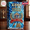 Blue white tie-dye Zippo lighter with gold KNIGHTS OF COLUMBUS text! KofC 144th ANNIVERSARY 1882-2026 Fraternal Order - Catholic Service emblem!