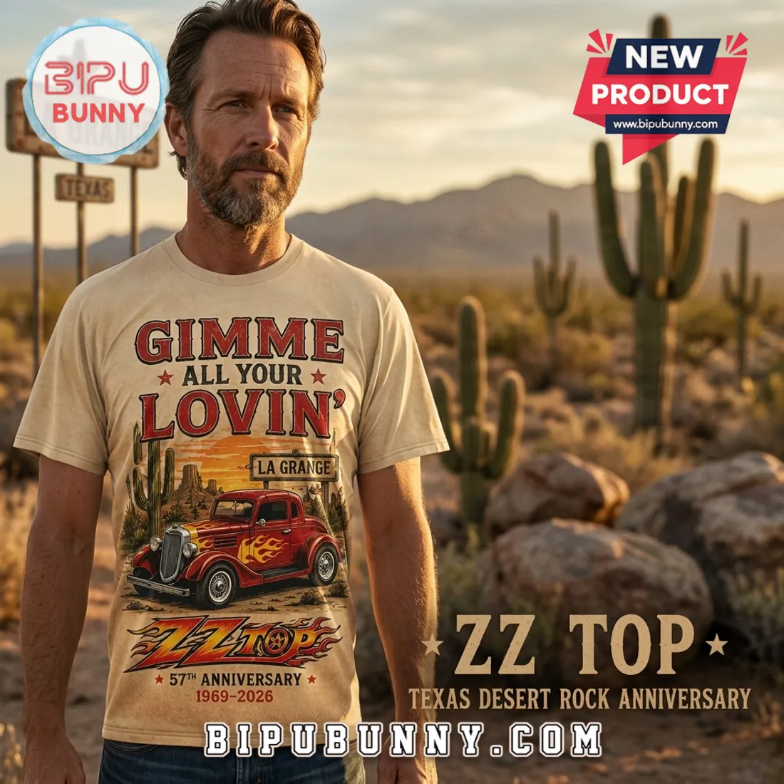 ZZ Top 57th Anniversary Texas Desert Rock 1969-2026 Shirt ZZ Top 57th Anniversary Texas Desert Rock 1969-2026 Shirt