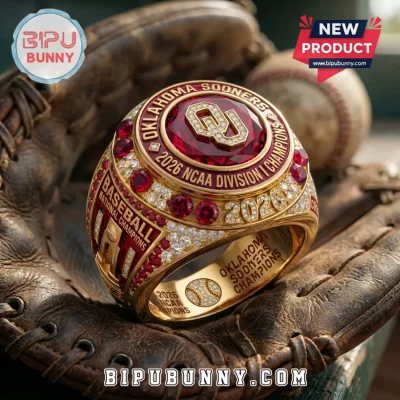 2026 Oklahoma Sooners NCAA Baseball Championship Gold Ring