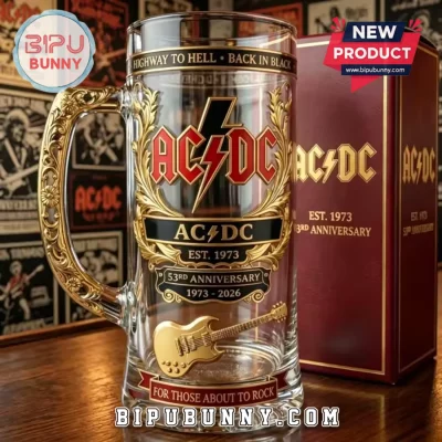 AC/DC 53rd Anniversary 1973-2026 Gold Beer Stein