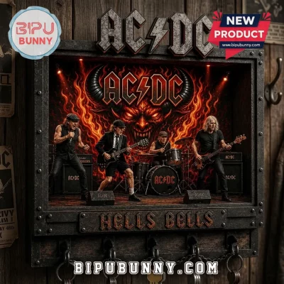 AC/DC Hells Bells Diorama Heavy Metal Wall Collectible Key Rack