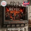 AC/DC Hells Bells 3D wall display with LED lighting, featuring band members, volcanic background, and five metal key hooks.!