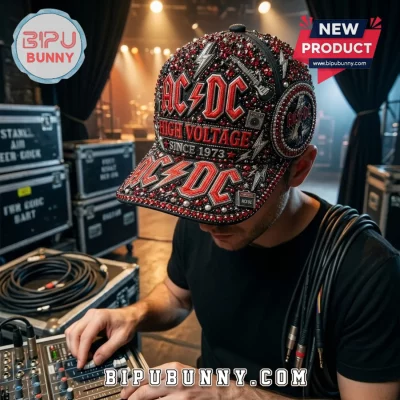 AC/DC High Voltage Rhinestone Premium Cap