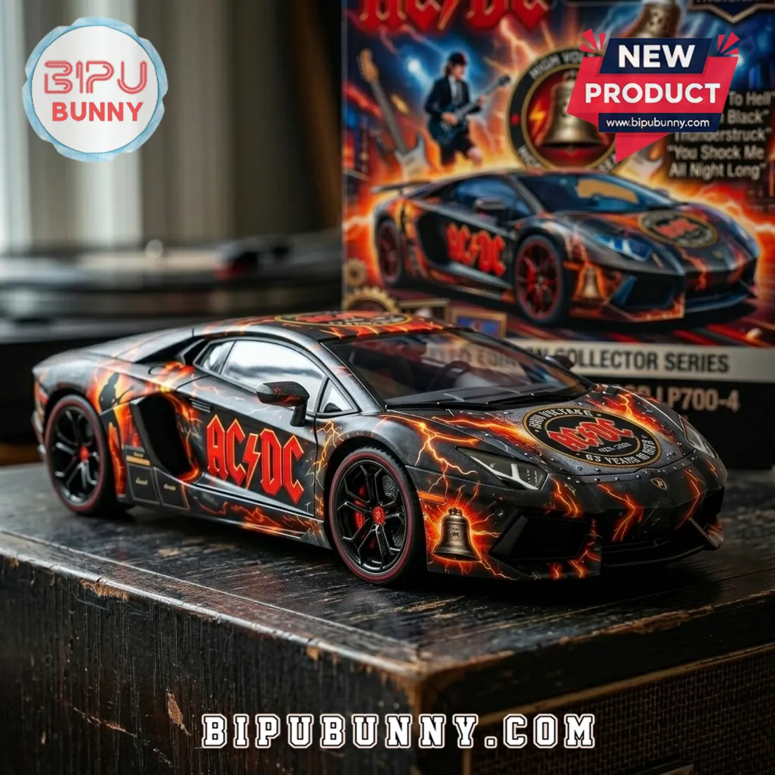 AC/DC Lamborghini Aventador 53rd Anniversary Diecast Model Car AC/DC Lamborghini Aventador 53rd Anniversary Diecast Model Car