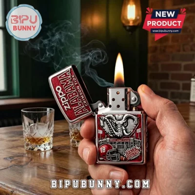 Alabama Crimson Tide Zippo Lighter Embossed Metal Case