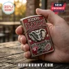 Zippo Alabama Crimson Tide metal lighter featuring a relief elephant logo, Bryant-Denny Stadium, and football helmet.!