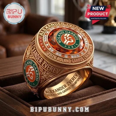 Alexander Zverev 2026 Roland-Garros Championship Engraved Gold Ring