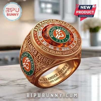 Alexander Zverev 2026 Roland-Garros Championship Engraved Gold Ring