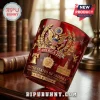 Red glass whiskey tumbler featuring gold 3D America 250 eagle emblem, Liberty Bell, Independence Hall, and 1776-2026 text.!