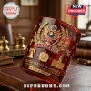 Deep red glass whiskey tumbler with golden America 250 eagle, Liberty Bell, and Independence Hall relief engravings.!