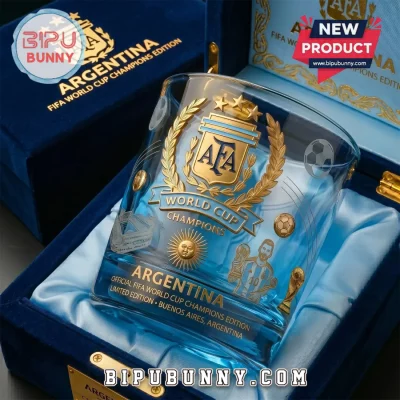 Argentina National Football Team World Cup Champions Whiskey Glass