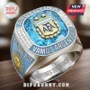 Argentina commemorative championship ring with AFA crest, light blue stone, sun icon, and years 1978, 1986, and 2022.!