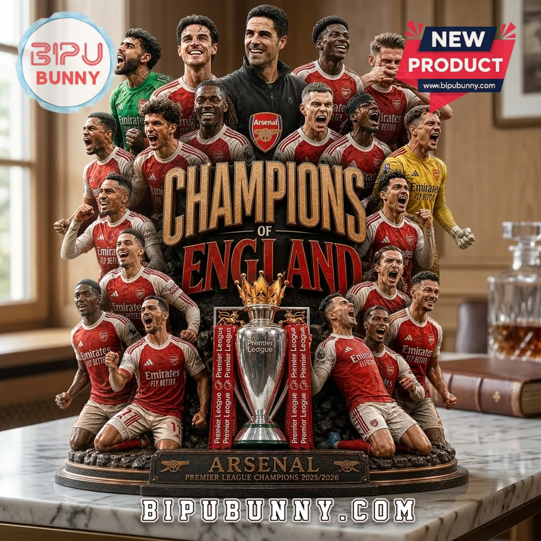 Arsenal FC 2025/2026 Premier League Champions Collectible Acrylic Plaque Arsenal FC 2025/2026 Premier League Champions Collectible Acrylic Plaque