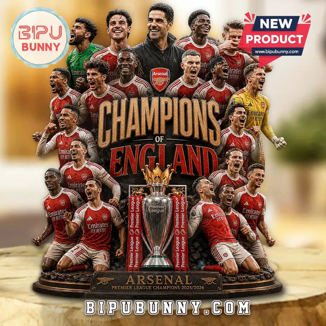 Arsenal FC 2025/2026 Premier League Champions Collectible Acrylic Plaque Arsenal FC 2025/2026 Premier League Champions Collectible Acrylic Plaque