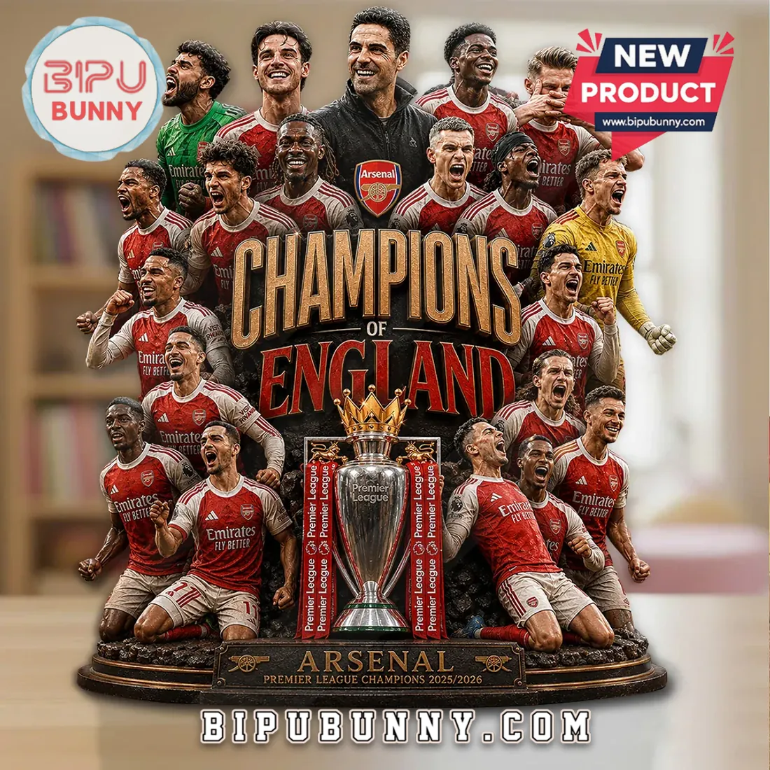 Arsenal FC 2025/2026 Premier League Champions Collectible Acrylic Plaque Arsenal FC 2025/2026 Premier League Champions Collectible Acrylic Plaque