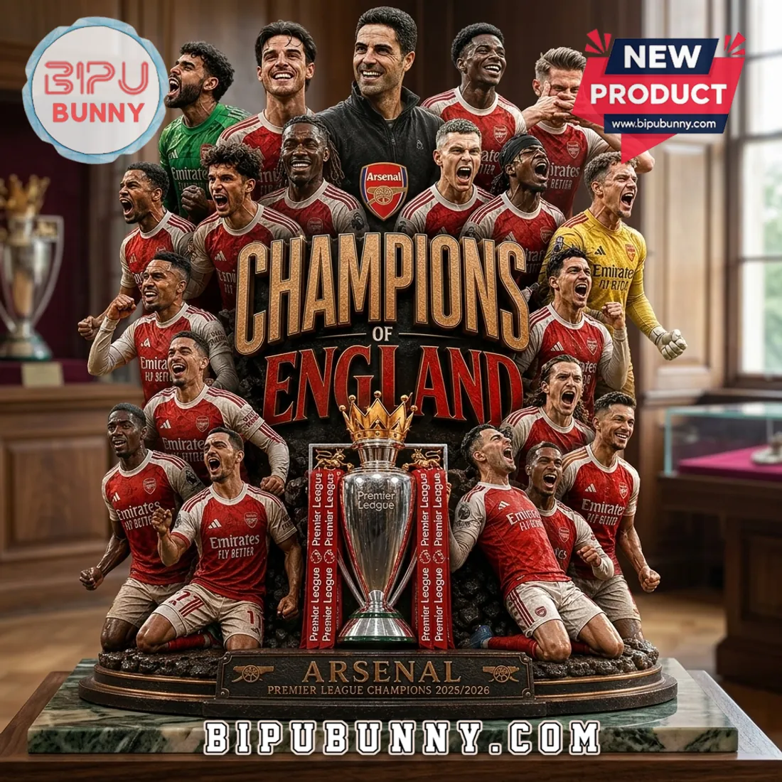 Arsenal FC 2025/2026 Premier League Champions Collectible Acrylic Plaque Arsenal FC 2025/2026 Premier League Champions Collectible Acrylic Plaque