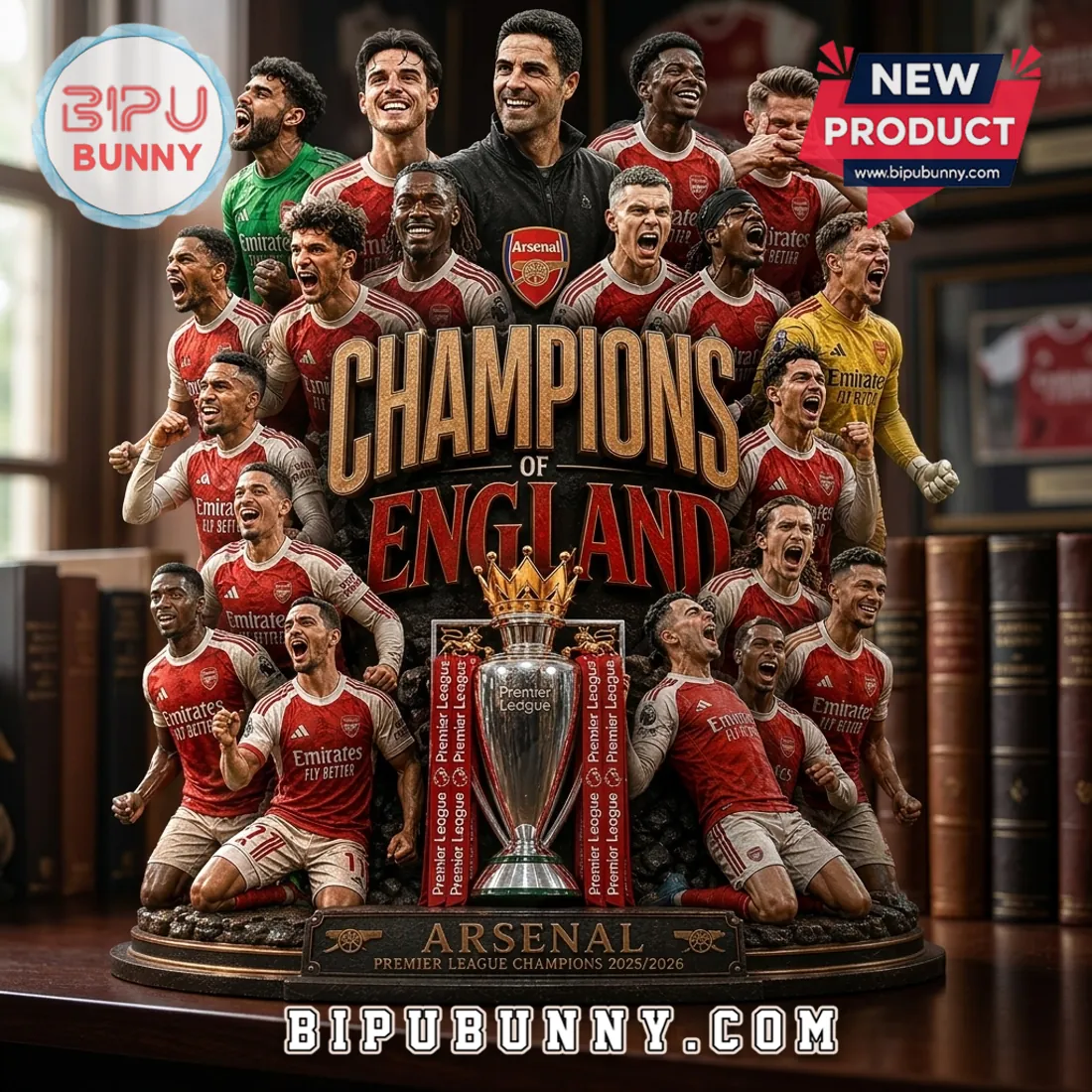 Arsenal FC 2025/2026 Premier League Champions Collectible Acrylic Plaque Arsenal FC 2025/2026 Premier League Champions Collectible Acrylic Plaque