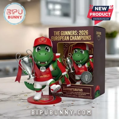 Arsenal FC Gunnersaurus 2026 European Champions Sculpted Figure