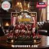 Arsenal FC 2025/2026 Premier League Champions commemorative trophy figure with miniature players on a round wooden base.!