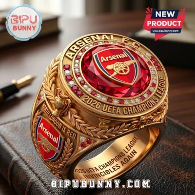 Arsenal Football Club 2026 UEFA Champions League Gold Ring