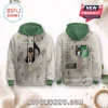 Asha Banks Something In Between graphic hoodie with green hood and cuffs, featuring musical notes and track list text.!