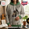 Grey and green hoodie featuring Asha Banks Something In Between text, a musical note graphic, and star illustrations.!