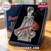 Atlanta Braves 155th anniversary crystal whiskey decanter shaped like an A with a tomahawk in a branded display box.!