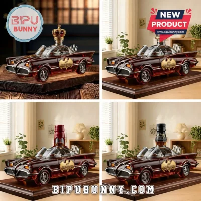 Batman 1966 Batmobile 60th Anniversary Glass Whiskey Decanter