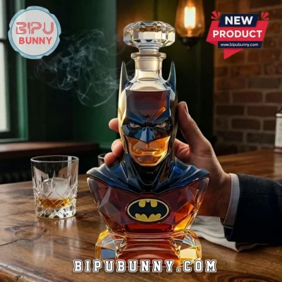 Batman Sculpted Crystal Glass Whiskey Decanter