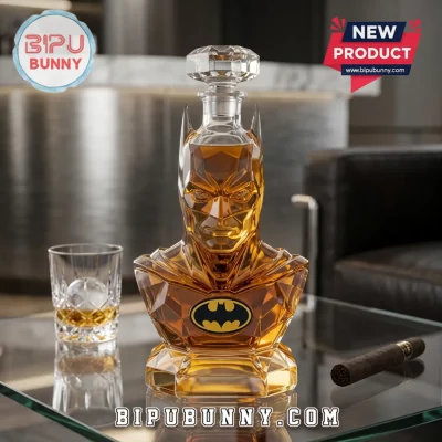 Batman Sculpted Crystal Glass Whiskey Decanter