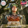 Low-poly crystal Billie Eilish bust sculpture featuring green hair, silver chains, and engraved text reading 2001.!