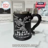 Black Sabbath 57th anniversary tankard with silver embossed winged demon figure on a textured black resin base.!