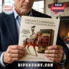 Man holding a brochure featuring a Blanton's 42nd Anniversary Edition bourbon bottle shaped like a horse and rider.!