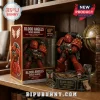 Blood Angels Space Marine 40th anniversary vinyl figure with box on a wooden shelf.!