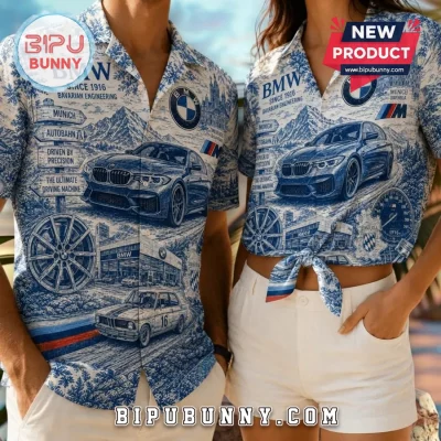 BMW Munich Toile De Jouy Hawaiian Shirt