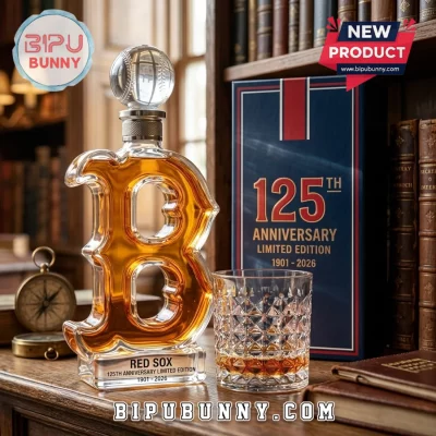 Boston Red Sox 125th Anniversary Glass Whiskey Decanter