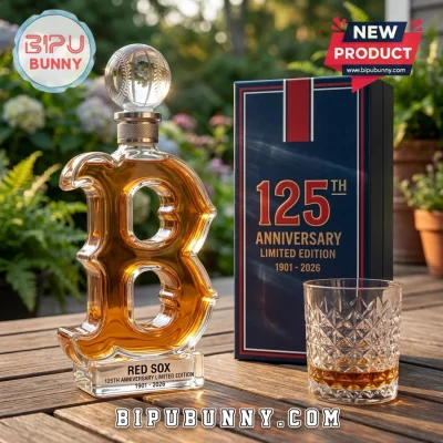 Boston Red Sox 125th Anniversary Glass Whiskey Decanter