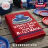 Red embroidered towel featuring Highmark Stadium graphic, Farewell Season 1973-2025 text, and Bills Mafia branding.!