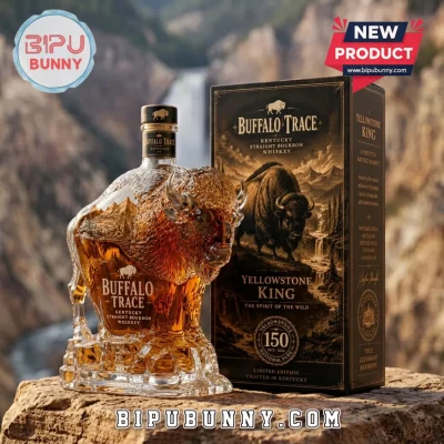 Buffalo Trace Sculpted Buffalo Glass Whiskey Decanter
