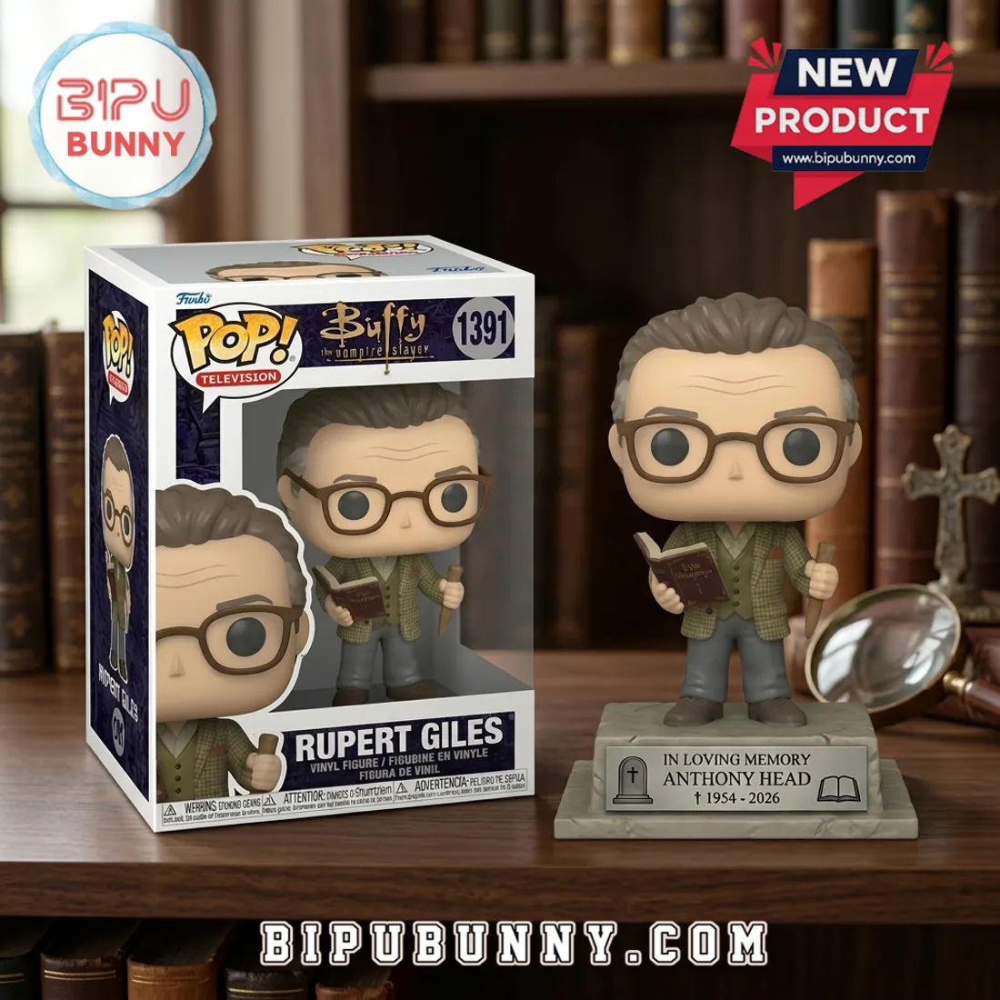 Buffy the Vampire Slayer Rupert Giles Anthony Head Memorial Collectible Figure Buffy the Vampire Slayer Rupert Giles Anthony Head Memorial Collectible Figure