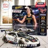 Caitlin Clark Indiana Fever Porsche 911 GT3 RS diecast car in blister packaging featuring athlete graphics and number 22.!
