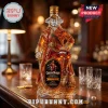 Captain Morgan Pirates of the Caribbean glass rum bottle shaped like a pirate captain standing with a sword and barrel base.!