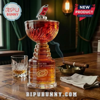 Carolina Hurricanes 2025-2026 Stanley Cup Champions Whiskey Decanter