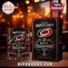 Carolina Hurricanes 2026 NHL Champions whiskey glass and black presentation box with red and silver team branding.!