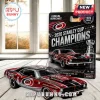 1970 Plymouth Cuda die-cast model with Carolina Hurricanes branding and 2026 Stanley Cup Champions graphics on card backing.!