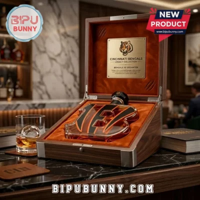 Cincinnati Bengals Glass B Logo Whiskey Decanter