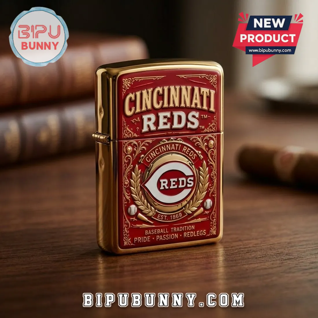 Cincinnati Reds Zippo Premium Engraved Lighter Case Cincinnati Reds Zippo Premium Engraved Lighter Case